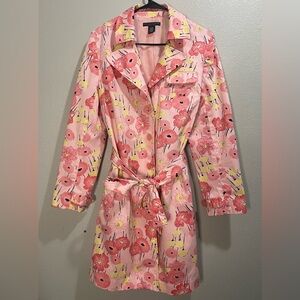 Apostrophe Floral Trench Coat